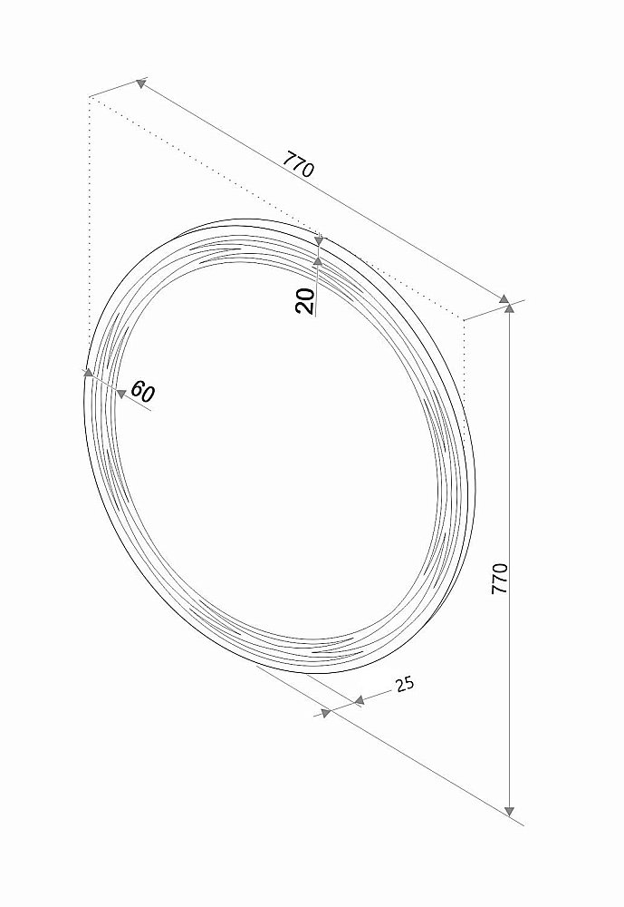 Зеркало Континент Talisman ЗЛП36 77x77 в ванную от интернет-магазине сантехники Sanbest