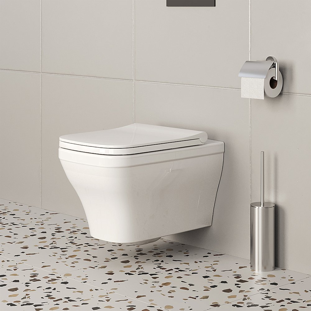 Унитаз подвесной Ambassador Benefit 203T20001R безободковый, белый купить в интернет-магазине Sanbest