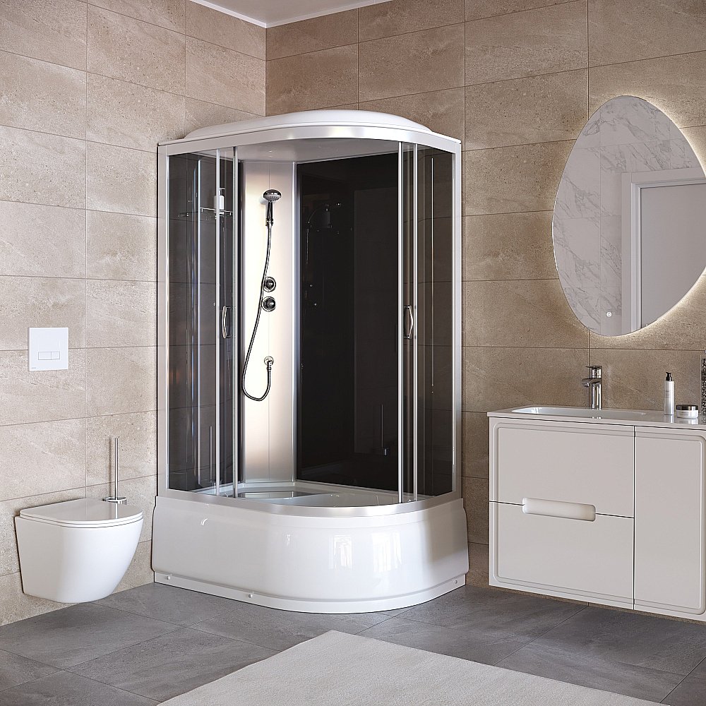 Душевая кабина Taliente TA-12080G 120х80 стекло тонированное купить в интернет-магазине Sanbest