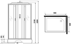 Душевая кабина Niagara Classic NG-33984-14Q 90x80 купить в интернет-магазине Sanbest