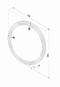 Зеркало Континент Talisman ЗЛП36 77x77 в ванную от интернет-магазине сантехники Sanbest