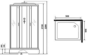 Душевая кабина Niagara Classic NG-33984-14Q 90x80 купить в интернет-магазине Sanbest