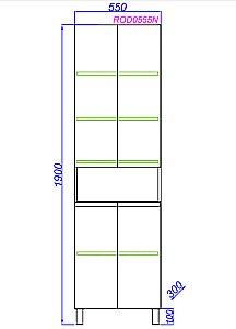 Пенал Aqwella Rodos ROD0555N белый для ванной в интернет-магазине сантехники Sanbest