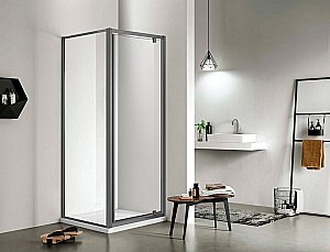 Душевой уголок Aquatek Ария 90х100 стекло прозрачное/профиль оружейная сталь купить в интернет-магазине Sanbest