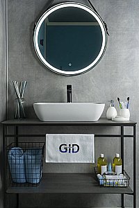 Раковина накладная Gid Geometrico 55 N9047 51184 белая купить в интернет-магазине Sanbest