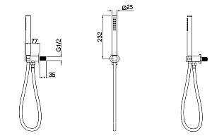 Душевой гарнитур Allen Brau Priority 5.31019-MG брашированный графит купить в интернет-магазине сантехники Sanbest