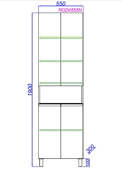 Пенал Aqwella Rodos ROD0555N белый для ванной в интернет-магазине сантехники Sanbest
