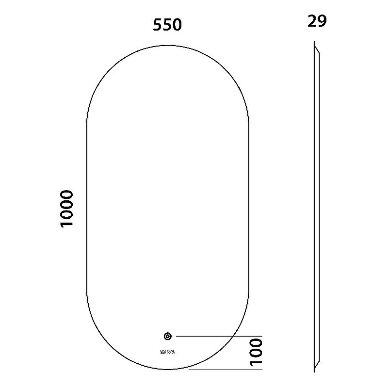 Зеркало с подсветкой Owl 1975 Rusken 55 OWLM200304 в ванную от интернет-магазине сантехники Sanbest