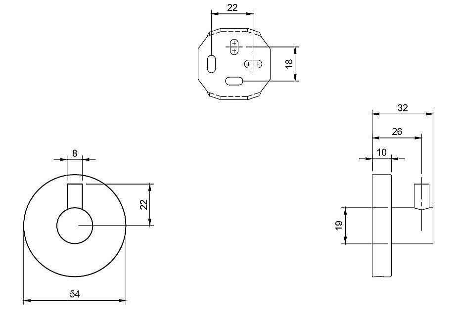Крючок для полотенец Villeroy&Boch Elements – Tender TVA15101100061 хром купить в интернет-магазине сантехники Sanbest