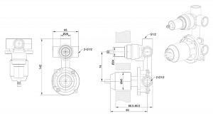 Скрытая часть 3-ФУНКЦ Bravat Rhein D969BW-B-ENG купить в интернет-магазине сантехники Sanbest