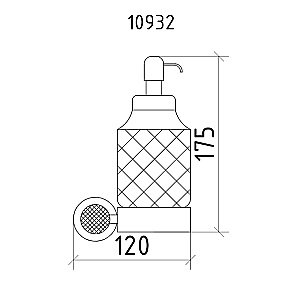 Диспенсер Boheme Royal Cristal 10932-CR-B хром/Preciosa купить в интернет-магазине сантехники Sanbest