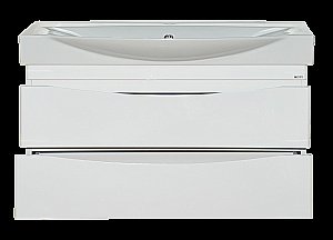 Тумба с раковиной Misty Элвис -105 П-Элв01105-0112ЯПо белая для ванной в интернет-магазине Sanbest