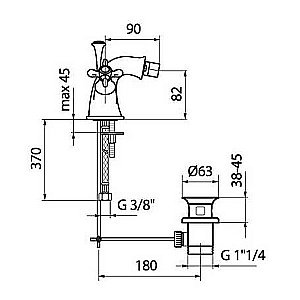 Смеситель для биде Webert Ottocento OT710102010 купить в интернет-магазине сантехники Sanbest