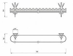 Полка Migliore LUXOR 26131 70 см золото купить в интернет-магазине сантехники Sanbest