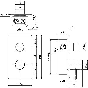 Смеситель для душа Cisal Xion XI008104D1 купить в интернет-магазине сантехники Sanbest