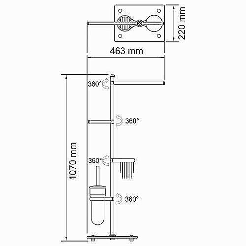 Стойка для аксессуаров WasserKRAFT К-1248 купить в интернет-магазине сантехники Sanbest