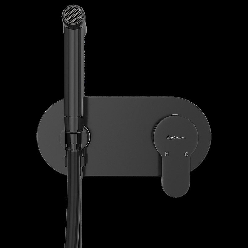 Гигиенический душ Elghansa Dynamic 15R0883-Black (Set-84) черный купить в интернет-магазине сантехники Sanbest