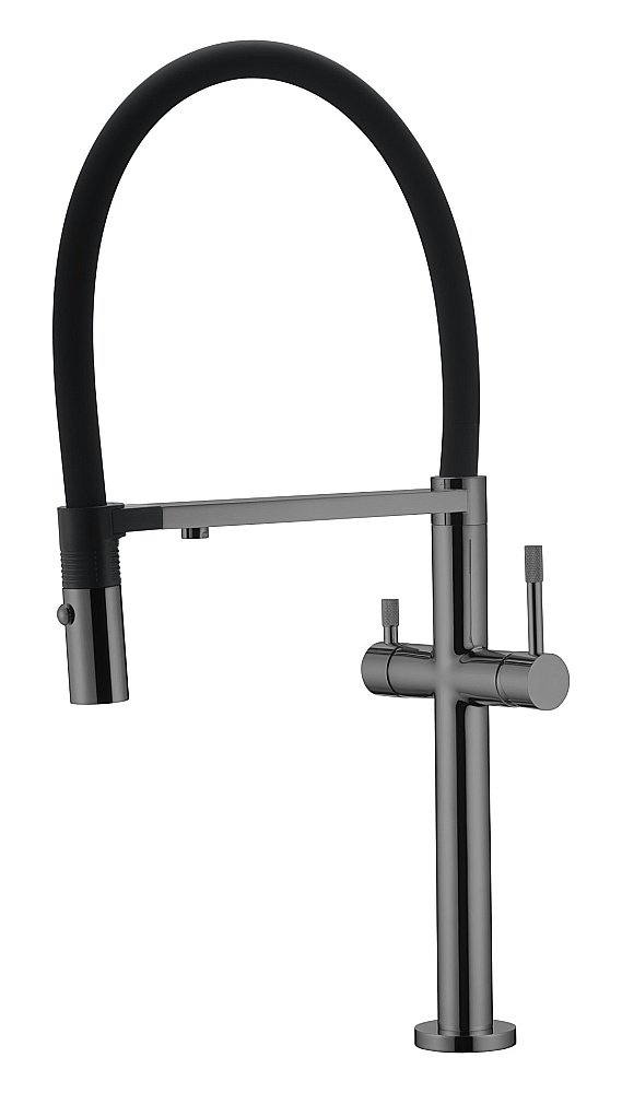 Смеситель для кухни Boheme UNO 115-SGM глянцевый графит купить в интернет-магазине сантехники Sanbest