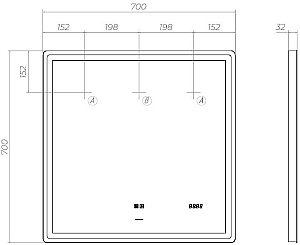 Зеркало VIGO Geometry Luxe z.GEO.70 в ванную от интернет-магазине сантехники Sanbest