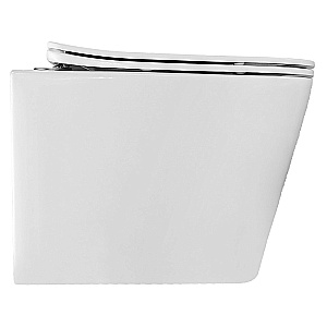 Унитаз подвесной Azario Cascad M AZ-10002 белый, безободковый, с крышкой микролифт, слив торнадо купить в интернет-магазине Sanbest