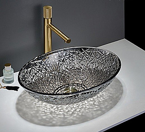 Раковина CeramaLux 51 GL55A графит купить в интернет-магазине Sanbest