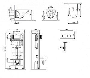 Унитаз подвесной AM.PM Inspire 2.0 IS47001.50A1700 белый, безободковый, с инсталляцией купить в интернет-магазине Sanbest