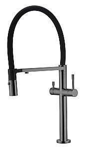 Смеситель для кухни Boheme UNO 115-SGM глянцевый графит купить в интернет-магазине сантехники Sanbest