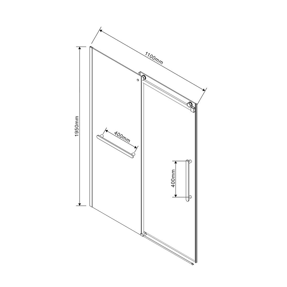 Душевая дверь Vincea Como Soft 110 VDS-1CS110CL стекло прозрачное/профиль хром купить в интернет-магазине Sanbest