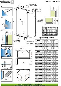 Душевой уголок Radaway Arta DWD+2S Door 60L+60R 120x80 стекло прозрачное/профиль хром купить в интернет-магазине Sanbest