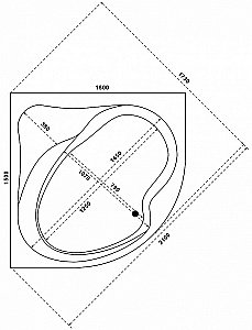 Ванна BAS Аура 150x150 купить в интернет-магазине Sanbest