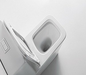 Унитаз напольный Ceramalux TR2170 белый, с крышкой микролифт, слив торнадо купить в интернет-магазине Sanbest