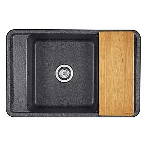 Мойка кухонная Акватон Беллис 78 графит купить в интернет-магазине сантехники Sanbest