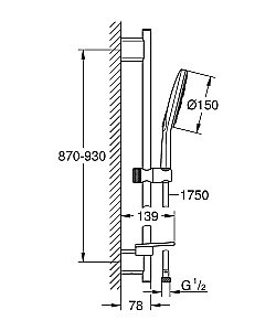 Душевая гарнитура Grohe Rainshower SmartActive 26594000 купить в интернет-магазине сантехники Sanbest