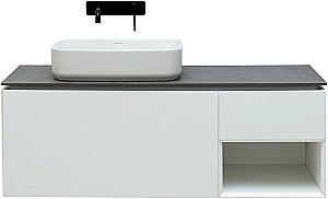 Тумба с раковиной Allen Brau INFINITY 120 1+1 белая матовая для ванной в интернет-магазине Sanbest