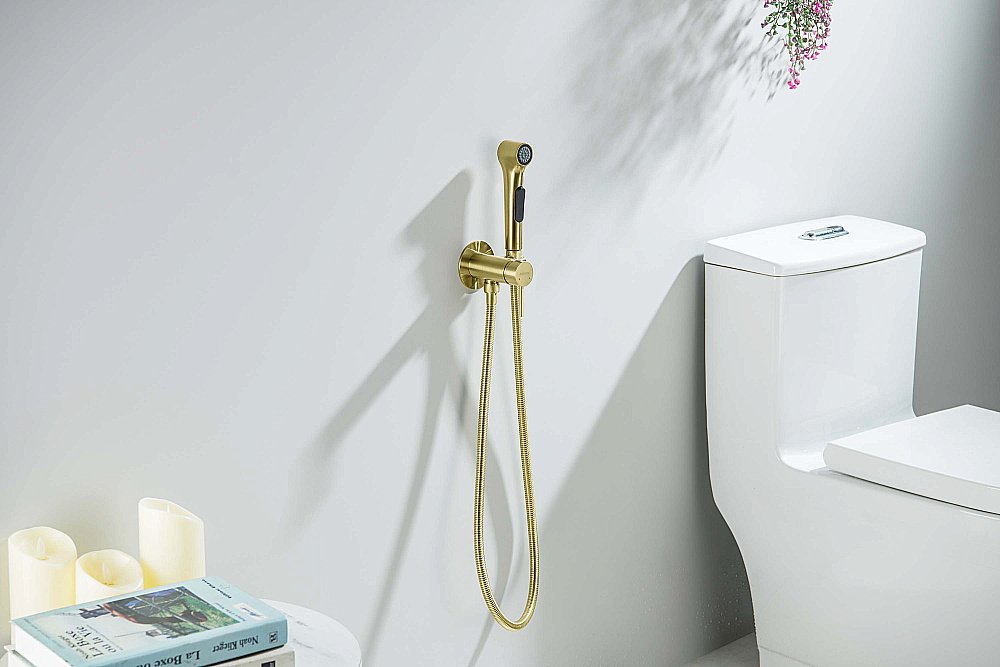 Гигиенический душ Aquatek Европа AQ1020BG золото шлифованное купить в интернет-магазине сантехники Sanbest