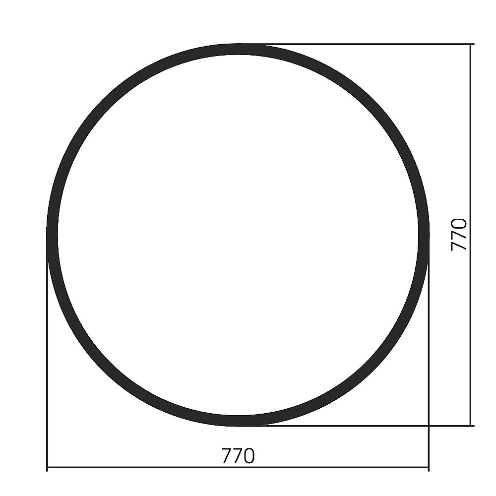 Зеркало ABBER Mond AG6201B 77x77 черный в ванную от интернет-магазине сантехники Sanbest