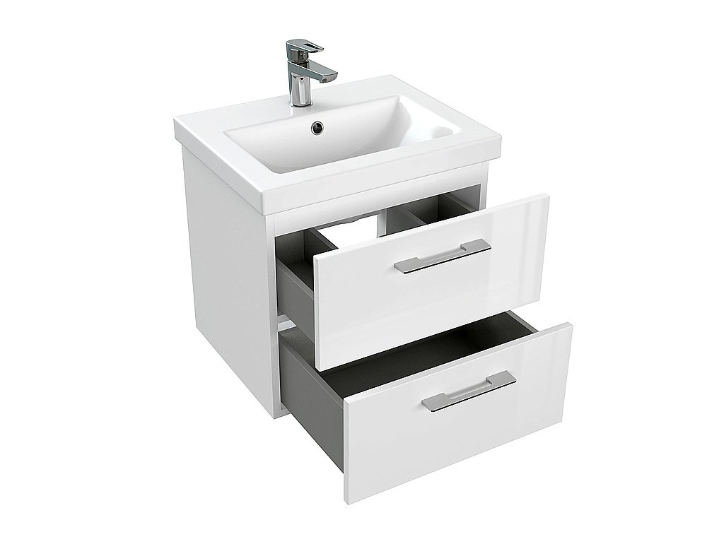 Мебель для ванной подвесная Cersanit LARA 50 белая для ванной в интернет-магазине Sanbest