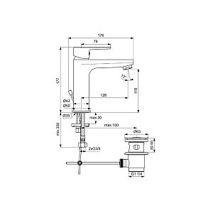 Смеситель для раковины Ideal Standard Sesia BC201AA купить в интернет-магазине сантехники Sanbest