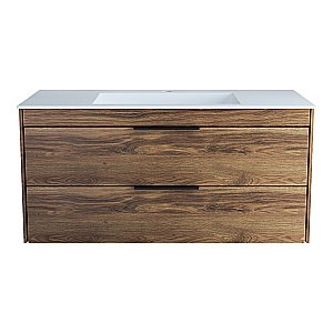 Тумба с раковиной Vincea Chiara 2D 100 VMC-2C2100CO/VCB-13100W тёмный дуб/раковина белая для ванной в интернет-магазине Sanbest