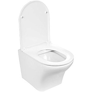 Унитаз с инсталляцией WeltWasser BAMBERG 525+ODENBACH 004 GL-WT+BAMBERG WT белый/кнопка белая, безободковый, с крышкой микролифт купить в интернет-магазине Sanbest