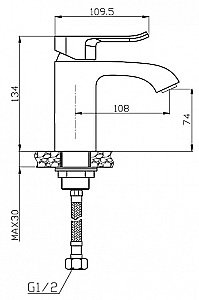 Смеситель для раковины Agger Happy A0402100 хром купить в интернет-магазине сантехники Sanbest