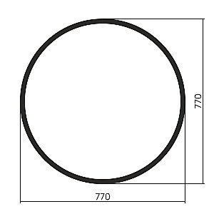 Зеркало ABBER Mond AG6201B 77x77 черный в ванную от интернет-магазине сантехники Sanbest