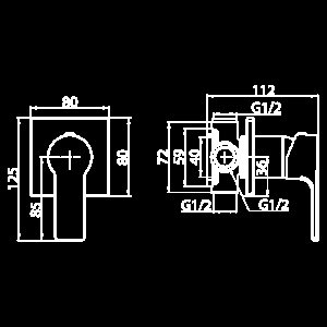Смеситель для душа Elghansa Berkshire 34Q1143 хром купить в интернет-магазине сантехники Sanbest