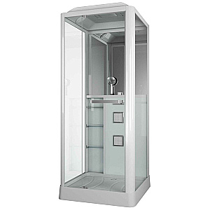 Душевая кабина Grossman Alba 90х90 GR121 стекло прозрачное/профиль белый купить в интернет-магазине Sanbest