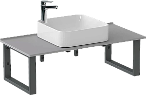 Столешница Good Door 80 подвесная, серая матовая для ванной в интернет-магазине сантехники Sanbest