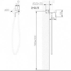 Гигиенический душ Abber WASSER KREIS AF8125 хром купить в интернет-магазине сантехники Sanbest
