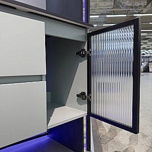 Тумба с раковиной Orans 2055120L2GC 120 серо-зеленая матовая для ванной в интернет-магазине Sanbest