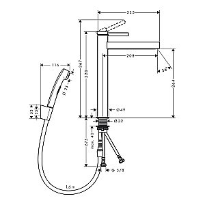 Смеситель для раковины Hansgrohe Finoris 76220000 хром купить в интернет-магазине сантехники Sanbest