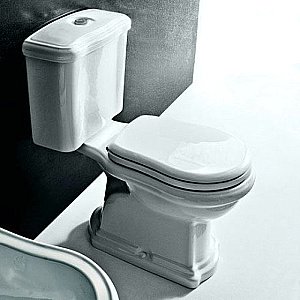 Унитаз напольный Kerasan Retro 1012 с бачком 1081 Белый/кнопка хром купить в интернет-магазине Sanbest