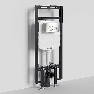 Инсталляция для унитаза WasserKraft Dinkel 58TLT.010.ME.BN02 с кнопкой никель купить в интернет-магазине сантехники Sanbest